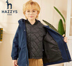 哈吉斯（HAZZYS）品牌童裝男女童可拆卸棉服高拉鏈防風(fēng)一衣兩穿可拆卸棉服 深灰藍 130 曬單實(shí)拍圖
