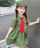 G.DUCKKIDS小黃鴨男女童套裝夏季小紅軍演出服兒童衣服學(xué)生長征舞蹈合唱服裝 男款加帽子加包包 140 cm 曬單實(shí)拍圖