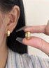 瑞泓祥999純銀耳針招財銅錢(qián)耳圈錢(qián)多多輕奢高級感復古新中式耳環(huán)耳飾 999純銀耳針-金色-招財銅錢(qián)耳圈 曬單實(shí)拍圖