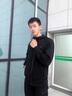 衛(wèi)衣男連帽秋冬新款加絨潮牌輕奢休閑運動套裝男款一套搭配運動服 0711黑色 2XL 曬單實拍圖