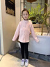 兒童保暖外套秋冬季立領(lǐng)保暖上衣校服內搭2025新款男女童開(kāi)衫衛衣 粉色 【清倉特價(jià)】 140 曬單實(shí)拍圖