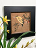 萱木堂宋代美學(xué)客廳花鳥(niǎo)裝飾畫(huà)中古風(fēng)玄關(guān)掛畫(huà)新中式復古餐廳高級感壁畫(huà) 《榴枝黃鳥(niǎo)圖》 寬33cm*高33cm 黑色鎏金實(shí)木框 有機玻璃（亞克力）+實(shí)木防潮背板手工精裱 曬單實(shí)拍圖