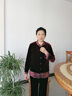 雋狐中老年女媽媽款秋裝高檔金絲絨新中式襯衫老人奶奶太太秋季上衣服 酒紅 L 【建議80-105斤】 曬單實(shí)拍圖