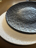 傳旗日式陶瓷盤(pán)子10英寸餐盤(pán)西餐盤(pán)牛排盤(pán)水果盤(pán)大平盤(pán)菜盤(pán)可微波黑色 曬單實(shí)拍圖