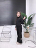 卡兔藍貓（KATULANMAO）女童加絨褲子2023新款加厚童裝中大童女孩秋冬裝洋氣一體絨喇叭褲 黑色 140碼 曬單實拍圖