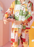 芬騰兒童睡衣女純棉可愛童裝繽紛卡通早秋女童睡衣家居服 曬單實(shí)拍圖