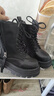 啄木鳥(niǎo)真皮厚底馬丁靴女2025新款春夏季時(shí)尚潮流英倫風(fēng)短靴秋冬加絨單靴 黑色*加絨 37 曬單實(shí)拍圖