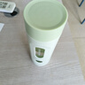 炊大皇玻璃杯雙層隔熱茶水分離男女士便攜玻璃水杯 綠色420ml 曬單實(shí)拍圖
