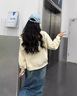 真維斯（JEANSWEST）運動(dòng)套裝女連帽開(kāi)衫衛衣闊腿褲兩件裝2025新款休閑時(shí)尚穿搭一整套 衛衣 米色 純色+長(cháng)褲 米色 純色 S 曬單實(shí)拍圖