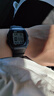 卡西歐（CASIO）手表戶(hù)外運動(dòng)防水時(shí)尚簡(jiǎn)約復古學(xué)生小方表W-96H-1A 2A 1B2A電子表 W-96H-1B深灰色 曬單實(shí)拍圖