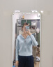 茵曼休閑連帽開(kāi)衫毛衣2025秋女裝新款長(cháng)袖針織衫外套 淺藍色 L 曬單實(shí)拍圖
