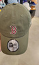 NEW ERA 紐亦華棒球帽MLB經(jīng)典情侶NY/LA遮陽(yáng)彎檐帽 14201538-綠色/波士頓紅襪隊 OSFM 曬單實(shí)拍圖