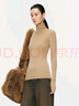 JNBY【商場同款】24冬新品針織衫高領毛衫5O0311070 253/茶卡其 XL 曬單實拍圖