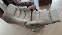 顧家家居真皮電腦椅電動(dòng)通風(fēng)加熱按摩可躺午休辦公椅老板椅總裁椅淺卡其 曬單實(shí)拍圖