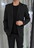 羅蒙2025春秋季男士休閑西服男韓版修身商務(wù)休閑小西裝英倫風(fēng)上衣外套 10131/717黑色【春秋常規單扣】 XL 曬單實(shí)拍圖