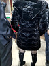 高檔亮面免洗羽絨棉服女中長(cháng)款洋氣新款修身棉襖中年女士棉衣外套 黑色 【帽子可脫卸】 3XL 120-135斤 曬單實(shí)拍圖