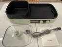 小熊（Bear）烤涮一體兩用鍋 烤肉鍋電烤盤(pán)家用電燒烤爐火鍋烤肉一體多功能電烤爐2000W分區控溫 E20V1配接油盒 曬單實(shí)拍圖