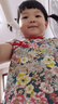 女童旗袍兒童嬰幼新中式盤(pán)扣格子中國風(fēng)唐裝漢服短袖碎花連衣裙 橙色 140 曬單實(shí)拍圖