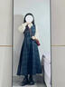 Dudant國際品牌女童學(xué)院風(fēng)裙子2025新款套裝大童洋氣背心裙襯衣兩件套裙 XHX8055學(xué)院風(fēng)綠格子裙套裝[綠色 120 cm建議身高115左右 曬單實(shí)拍圖