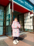 G.DUCKKIDS小黃鴨兒童羽絨服女童中長(cháng)款新款韓版女寶寶冬季加厚童裝女孩羽絨 愛(ài)莎粉色 100 cm 曬單實(shí)拍圖