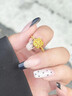 中國黃金（CHINA GOLD）黃金戒指女999足金拉絲小方糖開口戒生日禮物送女友老婆 小方糖戒指金重約2.6g*玫瑰禮盒 曬單實(shí)拍圖