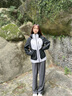 波司登（BOSIDENG）25新【疊變】90鵝絨沖鋒衣羽絨服男女同款三合一外套B250331360 黑色/礫石紫8056/641880MB S 160/84A 體重約100-110斤 曬單實拍圖