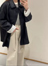 RHUDE FOG品牌女裝皮衣外套女2025春秋新款韓版寬松休閑百搭復古輕熟風(fēng) 黑色 M 曬單實(shí)拍圖