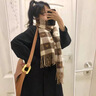 CRANTA KOMEIA圍巾女冬季2025新款格子圍脖保暖披肩加厚高端生日禮物送女友老婆 卡其色 高級感送女朋友愛(ài)人實(shí)用高檔 曬單實(shí)拍圖