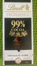 瑞士蓮（Lindt）特醇排裝99％可可50g 黑巧 健身減脂 休閑零食 七夕情人節(jié)禮物 曬單實(shí)拍圖
