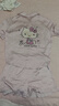 果殼（Gukoo）睡衣夏季HelloKitty新款波點(diǎn)冰絲花邊女士家居服套裝 果醬粉  L  曬單實(shí)拍圖