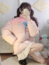 舒翎2025秋冬裝新款日系學(xué)院風(fēng)漸變加厚面包服外套女寬松立領(lǐng)棉衣棉服 粉色 L 建議115-130斤 曬單實(shí)拍圖