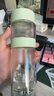 物生物（RELEA）玻璃杯雙層水杯茶水分離泡茶杯男女士便攜耐高溫辦公茶杯子禮物 綠色（雙層）380ml 曬單實(shí)拍圖
