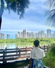 羅蒙女童馬面裙?jié)h服國風(fēng)新中式兒童套裝中秋演出服 天青色 套裝  140 曬單實拍圖