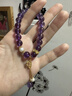 中國黃金（CHINA GOLD）黃發(fā)晶手串男女款白水晶手鏈輕奢小眾情情人節生日禮物送女朋友 （紫晶凝智）紫水晶手串-約6mm 曬單實(shí)拍圖