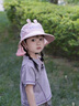 語嬉兒童防曬帽夏季男童女童大檐遮陽帽速干網(wǎng)眼漁夫帽寶寶可愛披肩帽 3_紫色披肩防曬帽3-12歲 均碼 曬單實拍圖