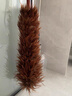 雞毛撣收藏級子高端中式家居裝飾擺件純手工老式除塵撣真毛不掉毛 中號-66cm 紅尖毛 【精美花頂設計】 曬單實(shí)拍圖