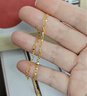 中國黃金（CHINA GOLD）雙層蝴蝶黃金手鏈女999足金手鏈金首飾七夕情人節禮物送女友老婆 足金蝴蝶手鏈約2.1g【玫瑰禮盒】 曬單實(shí)拍圖