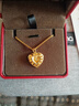 中鑫珠寶黃金吊墜女999.9足金項鏈墜桃心金墜子大款送女友女神節節日禮物 5.27g 曬單實(shí)拍圖