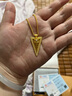 老鋪黃金古法手工足金項鏈 · 神龍玄鳳鉆飾吊墜（金鏈款） 玄鳳金重約15.6g 曬單實(shí)拍圖