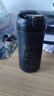 辦公商務(wù)咖啡杯 簡(jiǎn)約大容量水杯 一杯雙飲保溫杯 黑色 600ml 曬單實(shí)拍圖