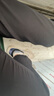 POUM 休閑褲男士夏季新款冰絲垂感微喇修身運動小西長褲子男女 SBXS-C911黑色 3XL 曬單實拍圖