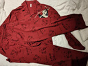 都市麗人情侶睡衣女本命年蛇年紅色家居服春秋新款男士純棉家居服套裝 情投意合（女款） L 曬單實(shí)拍圖