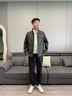 哈吉斯（HAZZYS）男裝 春秋款時(shí)尚潮流戶外休閑外套簡約日常夾克男ASVZU0CCX13 深綠色DG XL （180/100A 50） 曬單實(shí)拍圖