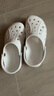 卡駱馳（CROCS）洞洞鞋貝雅男鞋女鞋輕便耐磨一腳蹬拖鞋休閑鞋|10126 白-100 36 /37(220mm) 曬單實(shí)拍圖