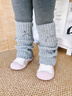 季米塔（Jimita）女童襪套秋冬加厚兒童長(cháng)筒堆堆襪韓系甜美蝴蝶結女寶寶保暖小腿套 淺灰（1雙裝） 模特身上顏色 均碼 （襪長(cháng)約30cm） 曬單實(shí)拍圖