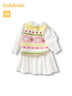 巴拉巴拉【商場(chǎng)同款】童裝寶寶套裝女童連衣裙兩件套2025新款甜美 米白10302 90 曬單實(shí)拍圖