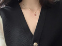 伊燦輕奢金色紅瑪瑙項鏈女2025新款爆款簡約氣質(zhì)高級感頸鏈精致鎖骨鏈 紅色瑪瑙項鏈 曬單實拍圖