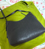 Tory Burch 湯麗柏琦【七夕禮物】 T MONOGRAM 托特包牛角包女包TB 175641 黑色 001 OS 曬單實(shí)拍圖