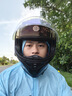 Orz摩托車(chē)頭盔藍牙揭面盔男女雙鏡四季機車(chē)半全覆盔四季通用3C認證 黑紅伯爵幻彩紅+彩尾+Y10藍牙 XL 曬單實(shí)拍圖