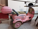 HIMEILI兒童電動(dòng)摩托車(chē)可坐雙人遙控三輪車(chē)1-6歲男女孩寶寶可駕駛玩具車(chē) 粉色雙驅+12V9A+軟座+遙控 曬單實(shí)拍圖